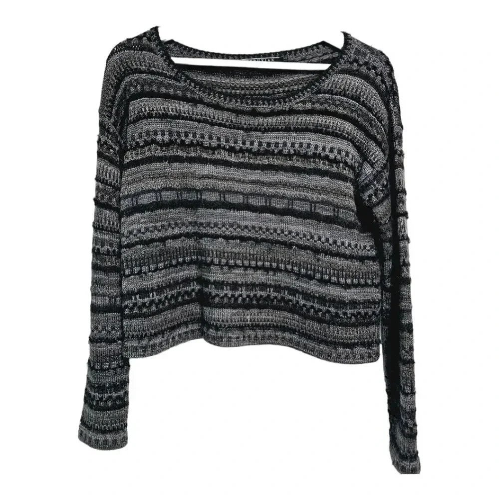 Peruvian connection baby alpaca oversized crop sweater xs